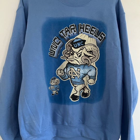 Retro UNC University of North Carolina Tar Heels Sweatshirt Size Medium Tarheels - Picture 4 of 12